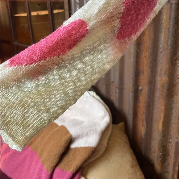 Wild Fable Cream Sweater with Pink Hearts, Size XL - Picture 5 of 7